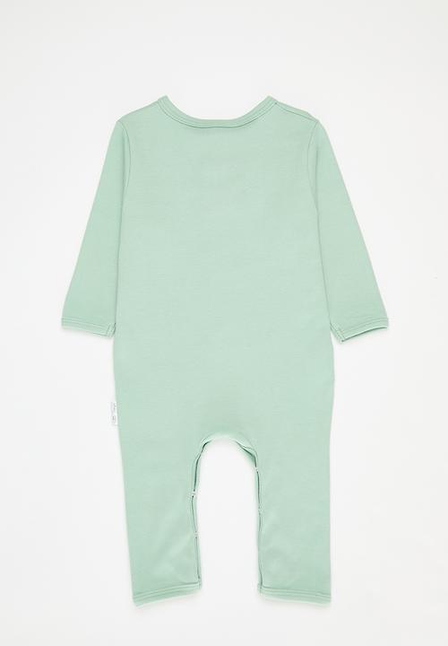 Little Lumps - Tab footless babygrow - sage