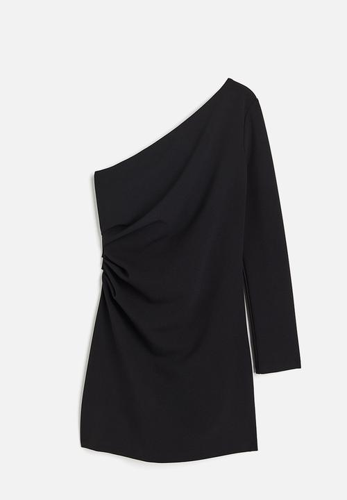 H&M - One-shoulder bodycon dress - black