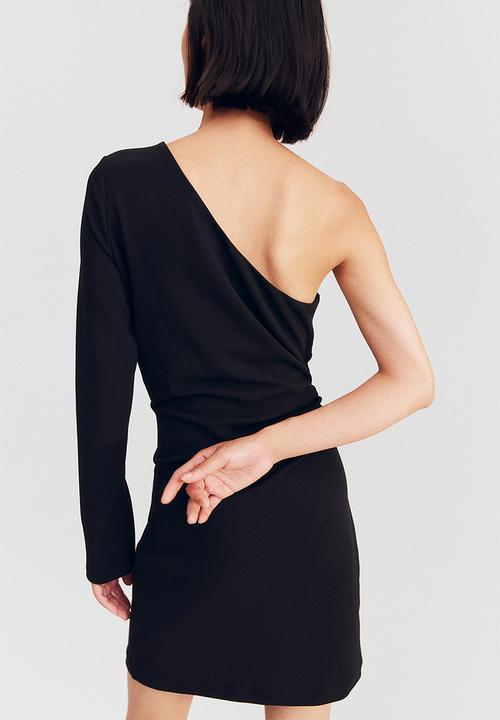 H&M - One-shoulder bodycon dress - black