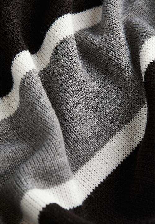 H&M - Jacquard-knit jumper - grey & black 