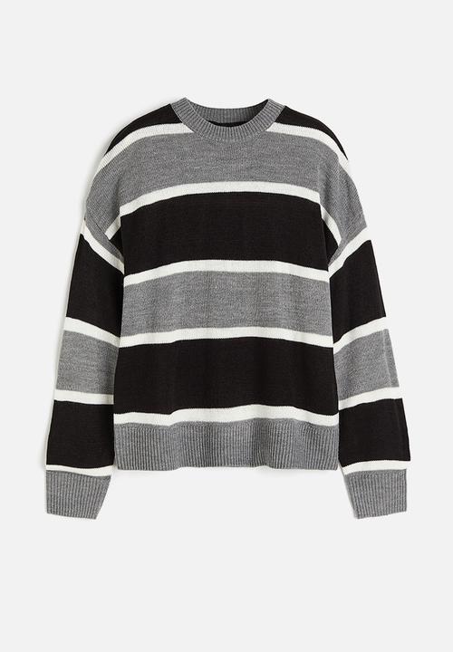 H&M - Jacquard-knit jumper - grey & black 