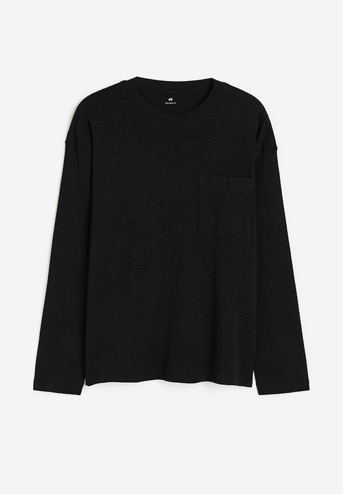 H&M - Loose fit jersey top - black