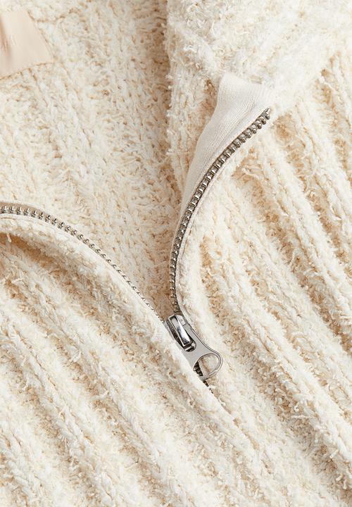 H&M - Zip-through cardigan - cream 