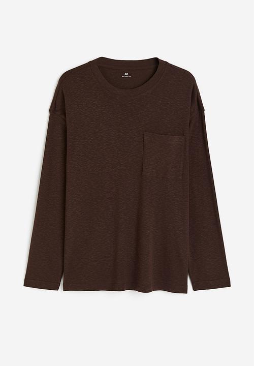 H&M - Loose fit jersey top - brown