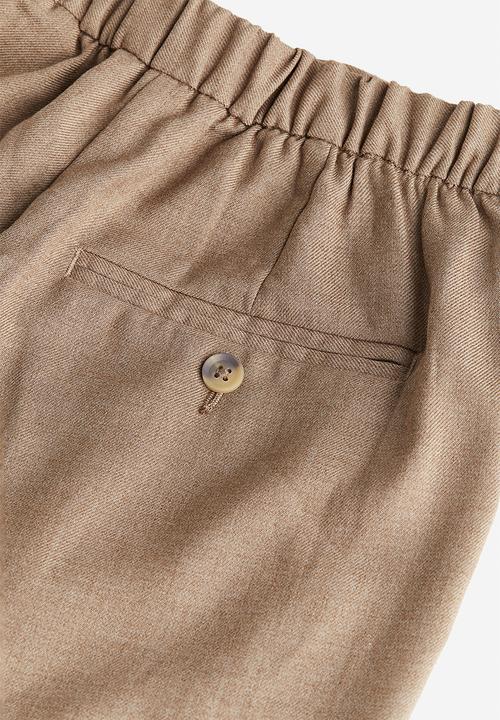 H&M - Straight trousers - light brown marl