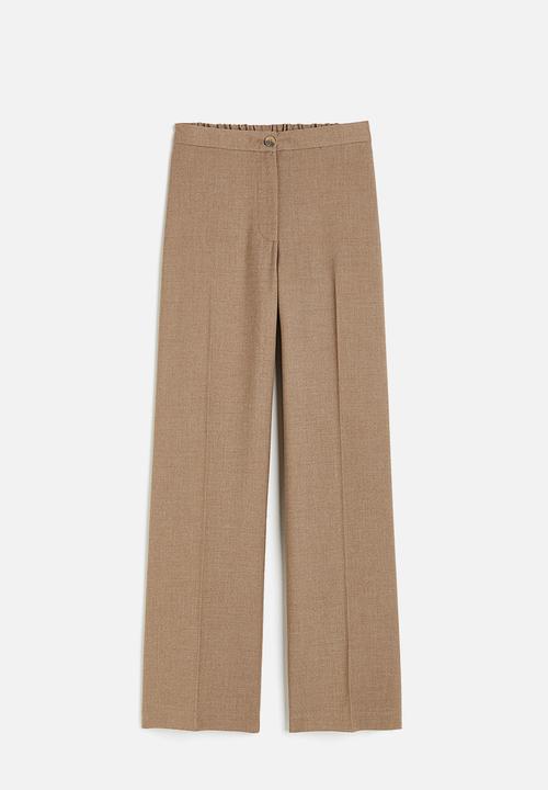 H&M - Straight trousers - light brown marl