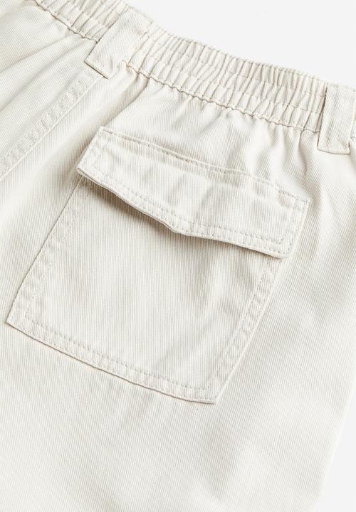 H&M - Twill cargo trousers - light beige