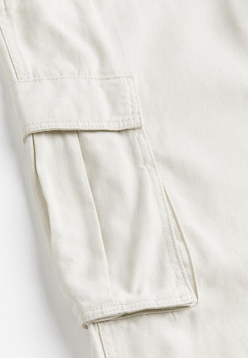 H&M - Twill cargo trousers - light beige