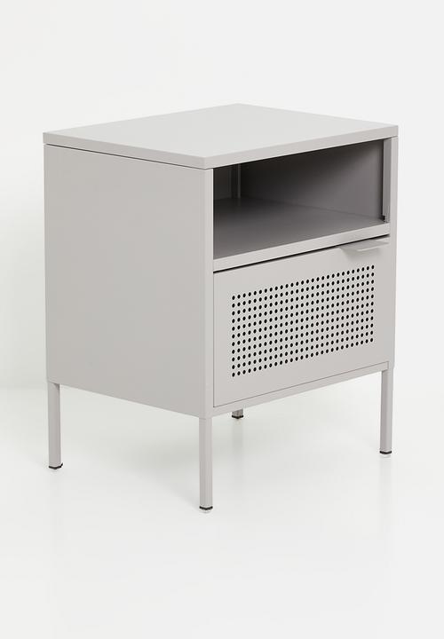 Eleven Past - Luigi metal side table cabinet - Milano Grey