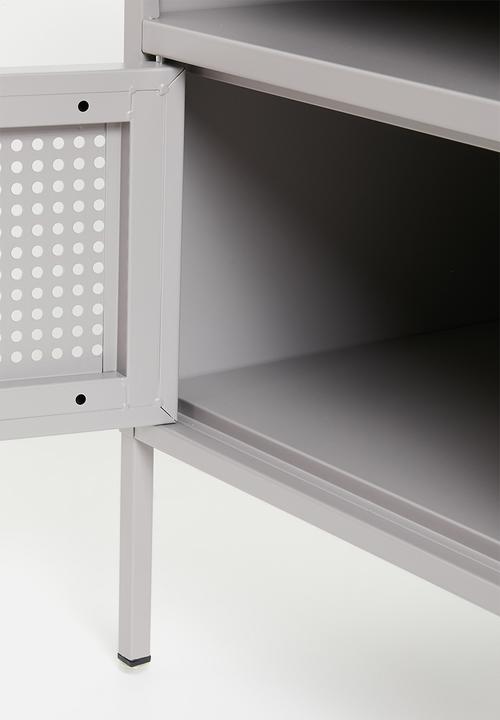 Eleven Past - Luigi metal side table cabinet - Milano Grey