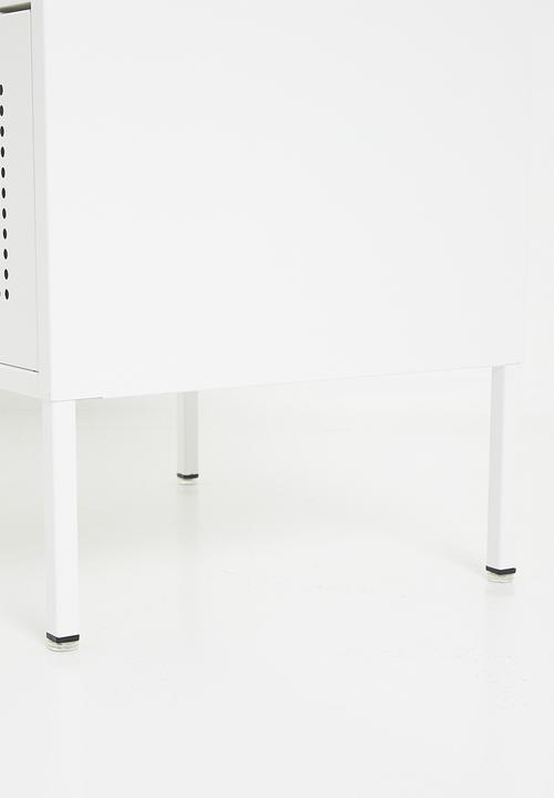 Eleven Past - Luigi metal side table cabinet - Ostuni white