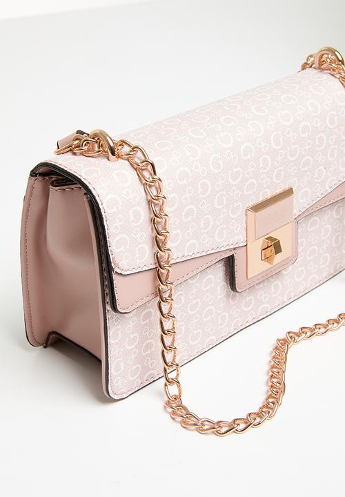 GUESS - Moonstone crossbody flap - powder
