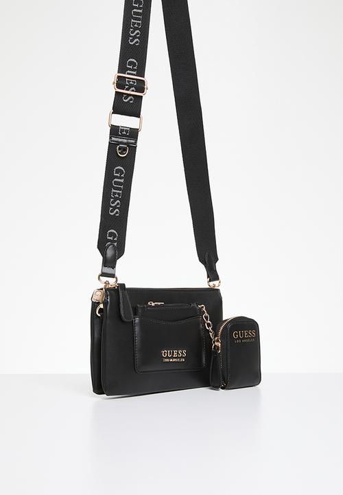 GUESS - Normandy mini crossbdy top zip - black