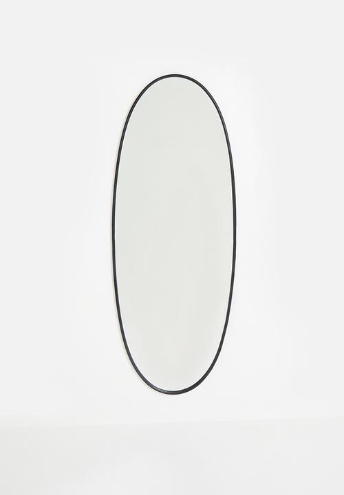 Sixth Floor - Oval Full length Mirror - Black 