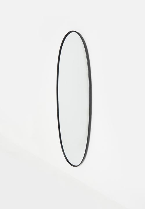 Sixth Floor - Oval Full length Mirror - Black 