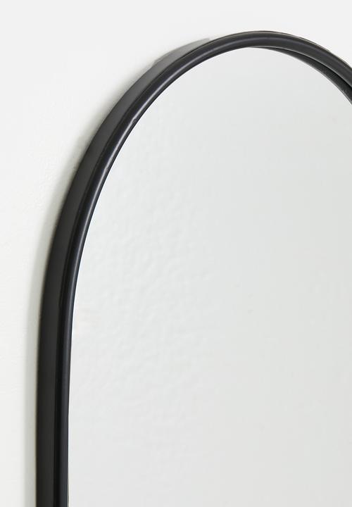 Sixth Floor - Pill Framed Mirror - Black 