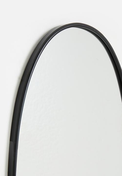 Sixth Floor - Oval Framed Mirror - Black 