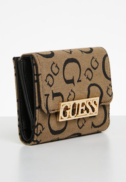 GUESS - Bellatrix  foldover purse - brown
