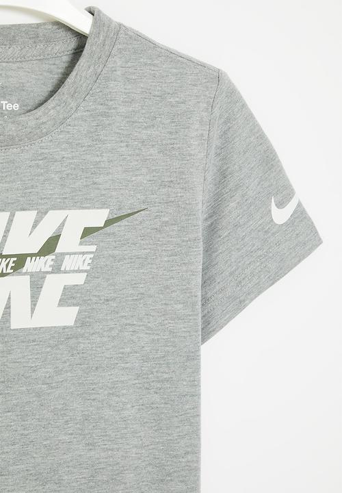 Nike - Nkb split nike block tee - dk grey heather