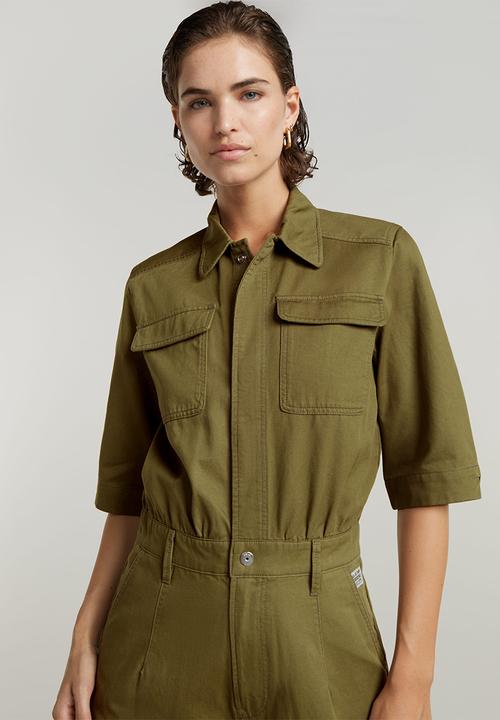 G-STAR - Core jumpsuit s\s wmn - smoke olive