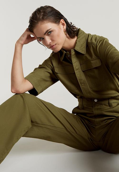 G-STAR - Core jumpsuit s\s wmn - smoke olive