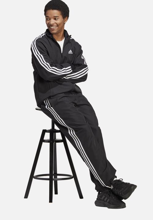 adidas Performance - 3-Stripe woven tracksuit  - black/black