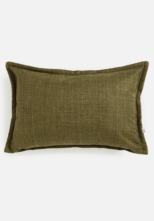 Sixth Floor - Larna linen cushion cover - olive