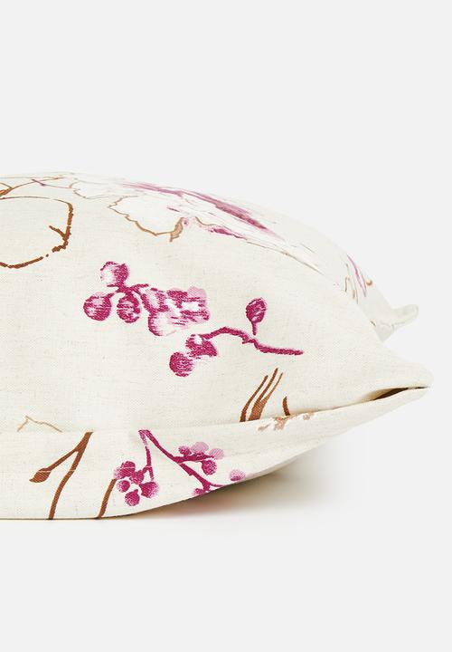 Sixth Floor - Zoe printed linen cushion cover - lilac