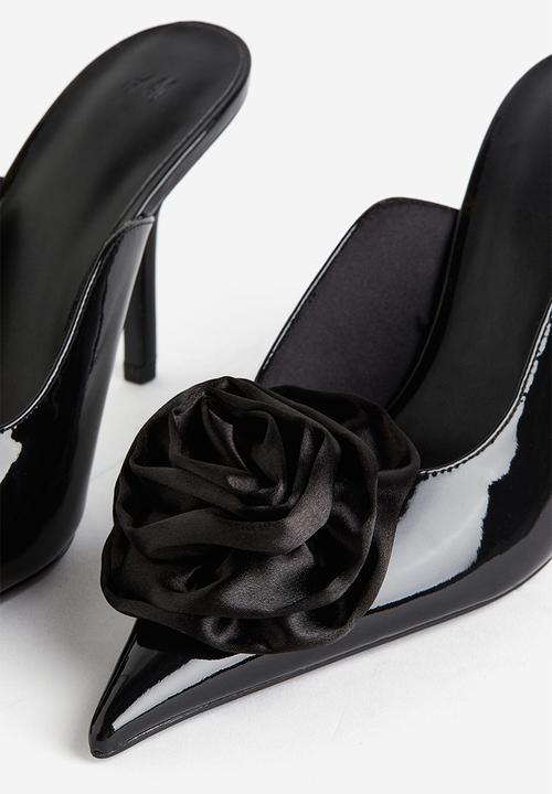 H&M - Appliquéd heels - black