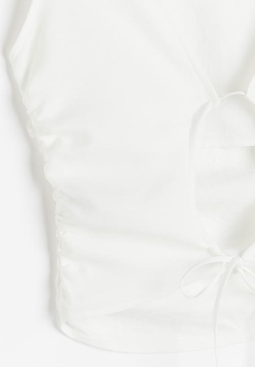H&M - Open-backed gathered top - white