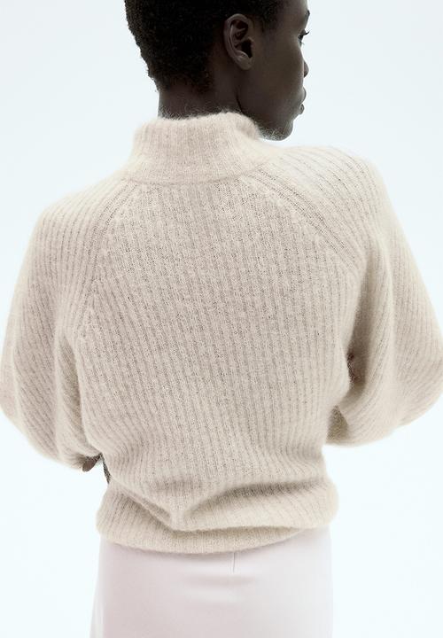 H&M - Mohair-blend rib-knit jumper - light pink