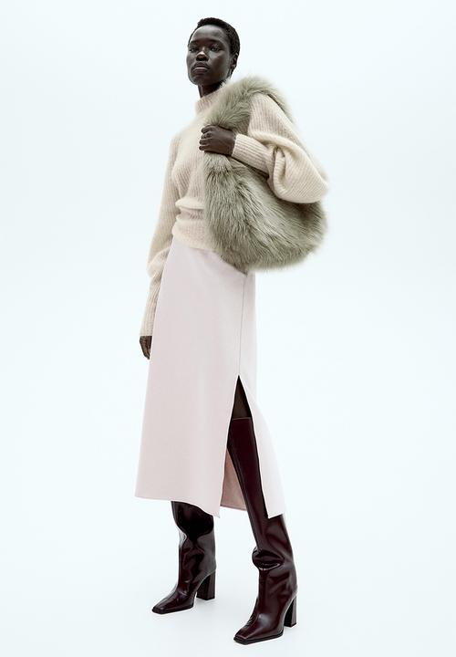 H&M - Mohair-blend rib-knit jumper - light pink