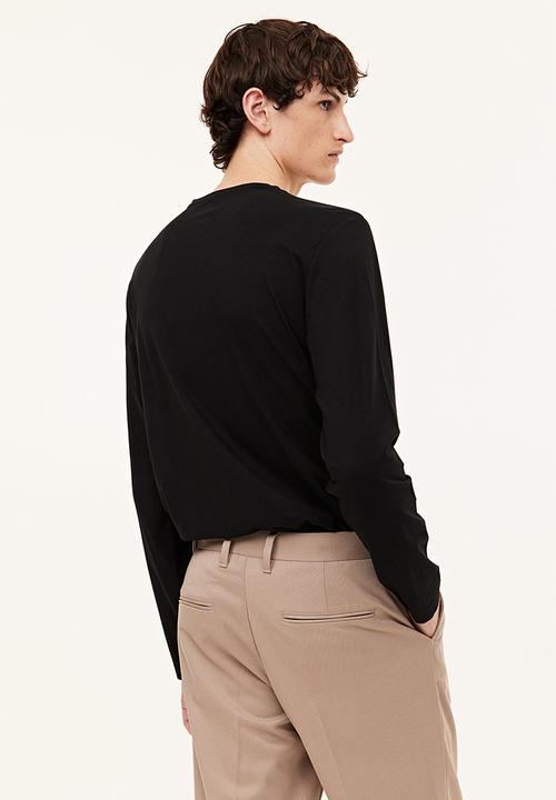 H&M - Slim fit jersey top - black