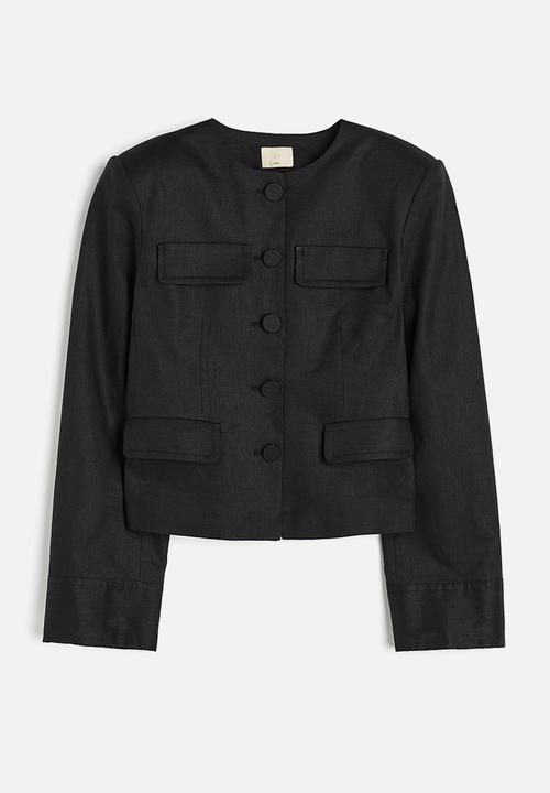 H&M - Linen jacket - black