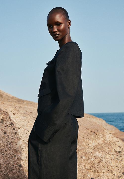 H&M - Linen jacket - black
