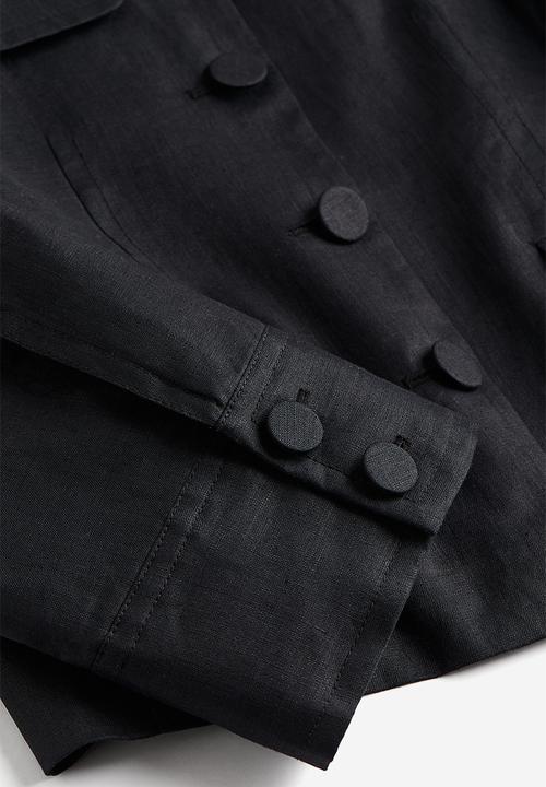H&M - Linen jacket - black