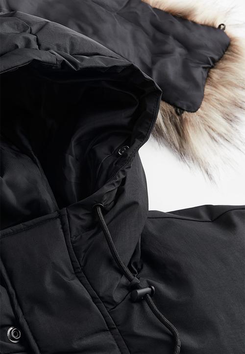H&M - Regular fit water-repellent padded parka - black
