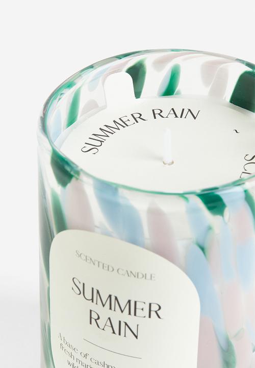 H&M - Scented candle in glass holder - green,multi