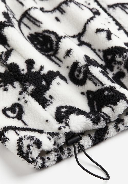H&M - Oversized fit teddy jacket - white snoopy