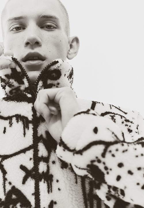 H&M - Oversized fit teddy jacket - white snoopy