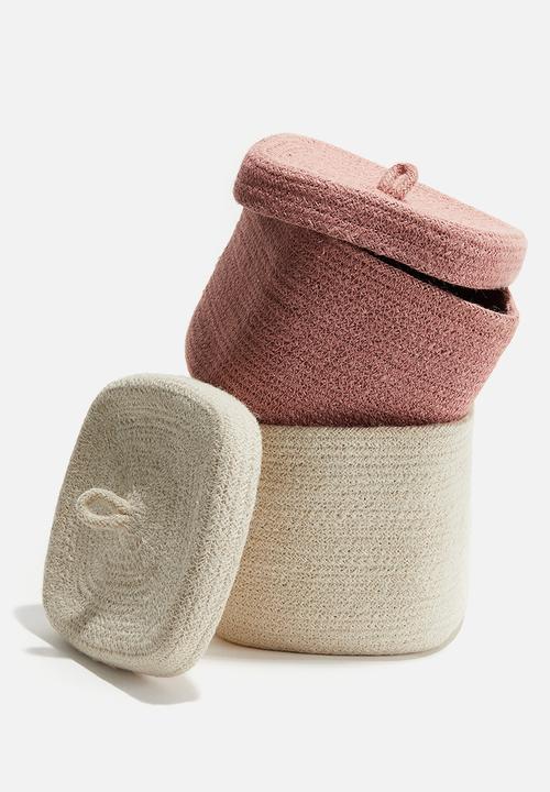 H&M - Small jute box - pink