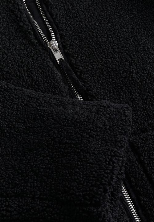 H&M - Zip-through teddy jacket - black