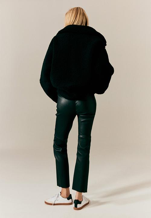 H&M - Zip-through teddy jacket - black