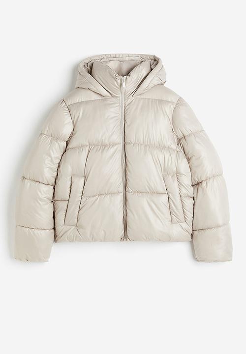 H&M - Hooded puffer jacket - natural white 