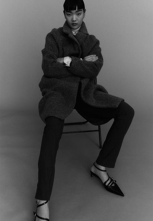 H&M - Double-breasted coat - dark grey