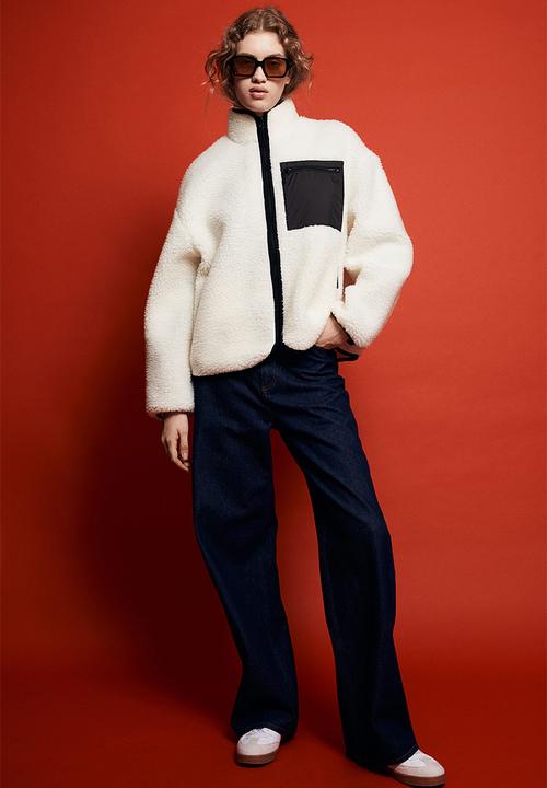 H&M - Teddy jacket - cream