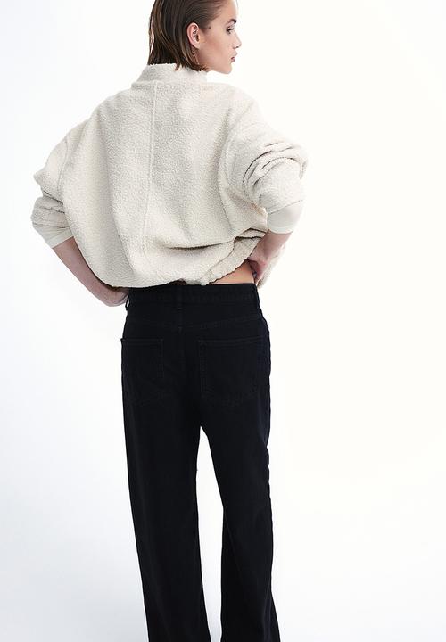 H&M - Oversized teddy bomber jacket - light beige