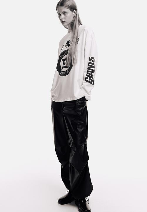H&M - Oversized printed top - cream nfl