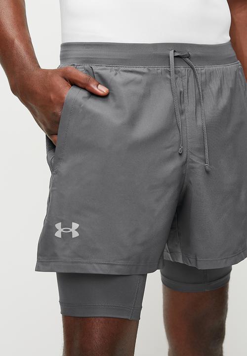 Under Armour - Ua launch 5'' 2-in-1 short - grey