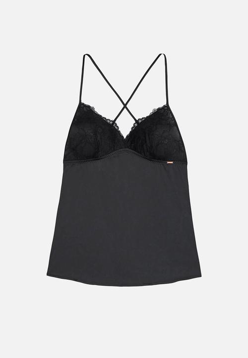 DORINA - Plus Abelia camisole +shorts gift box - black